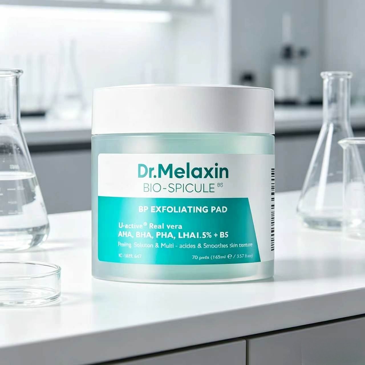 Dr. Melaxin Bp 4 Types of Acid Exfoliating Pads, 70 Pads (165ml) Combines Aha Bha Pha Lha 1.5% and Biospiral to Deeply Clean Pores. Control Excess Oil, Reduce Dark Spots, and Brighten Skin Tone. Skincare Imported from Korea. ราคา 528 บาท*ส่งฟรี