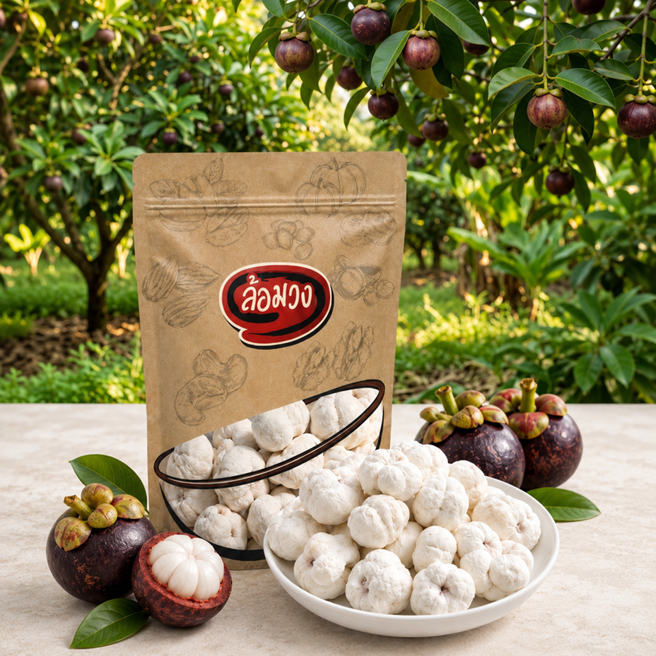 Freeze-Dried Mangosteen, Crispy Baked Mangosteen, Made from Real Mangosteen by Lam Wang, Crispy Vegetables, Snacks, Crispy Fruits. ราคา 154 บาท*ส่งฟรี