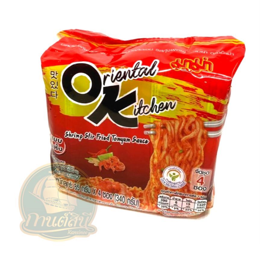 มาม่าโอเค รสกุ้งผัดซอสต้มยำ​ ขนาด​ 85​ กรัม​ บรรจุ​ 4 ห่อ ราคา 71 บาท*ส่งฟรี