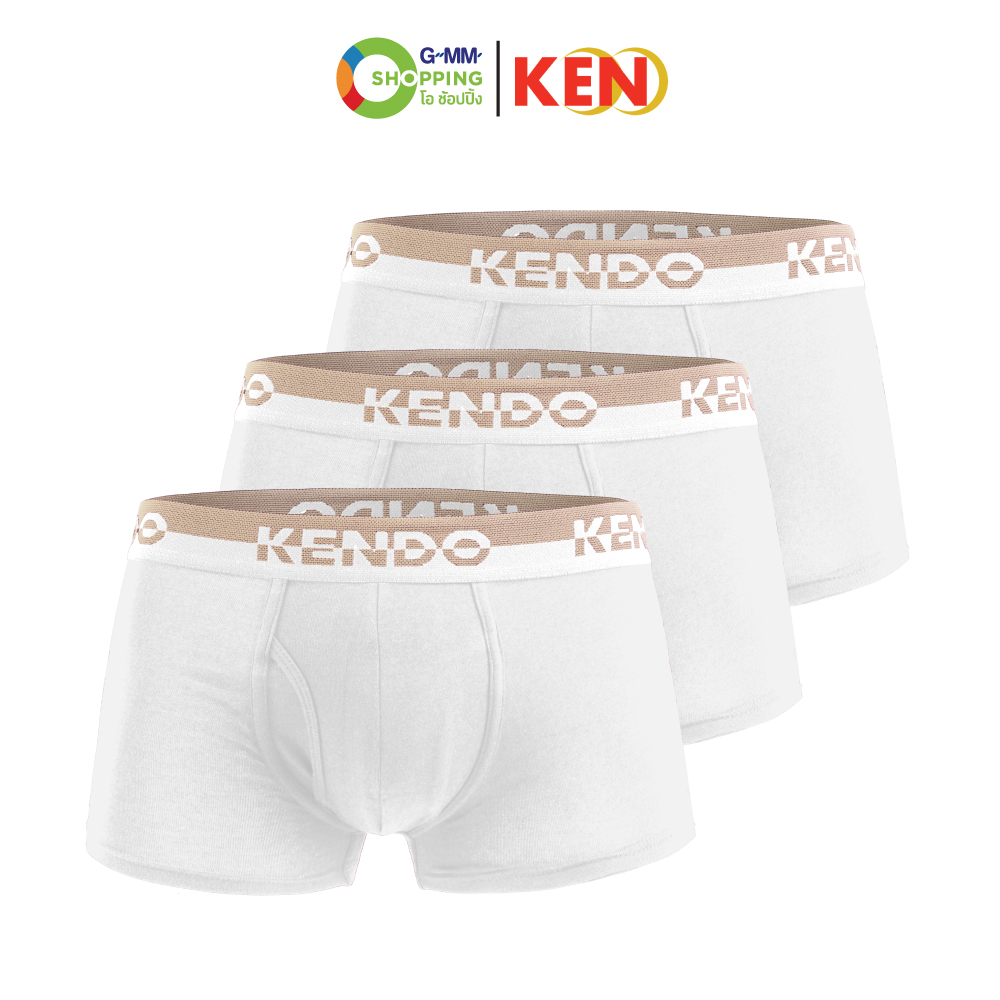 KENDO เคนโด้ กางเกงชั้นในชาย ทรงทรังค์ รุ่น KU234 แบบเปิดเป้า แพ็ค 3 ตัว สีขาว #130456 ราคา 359 บาท*ส่งฟรี