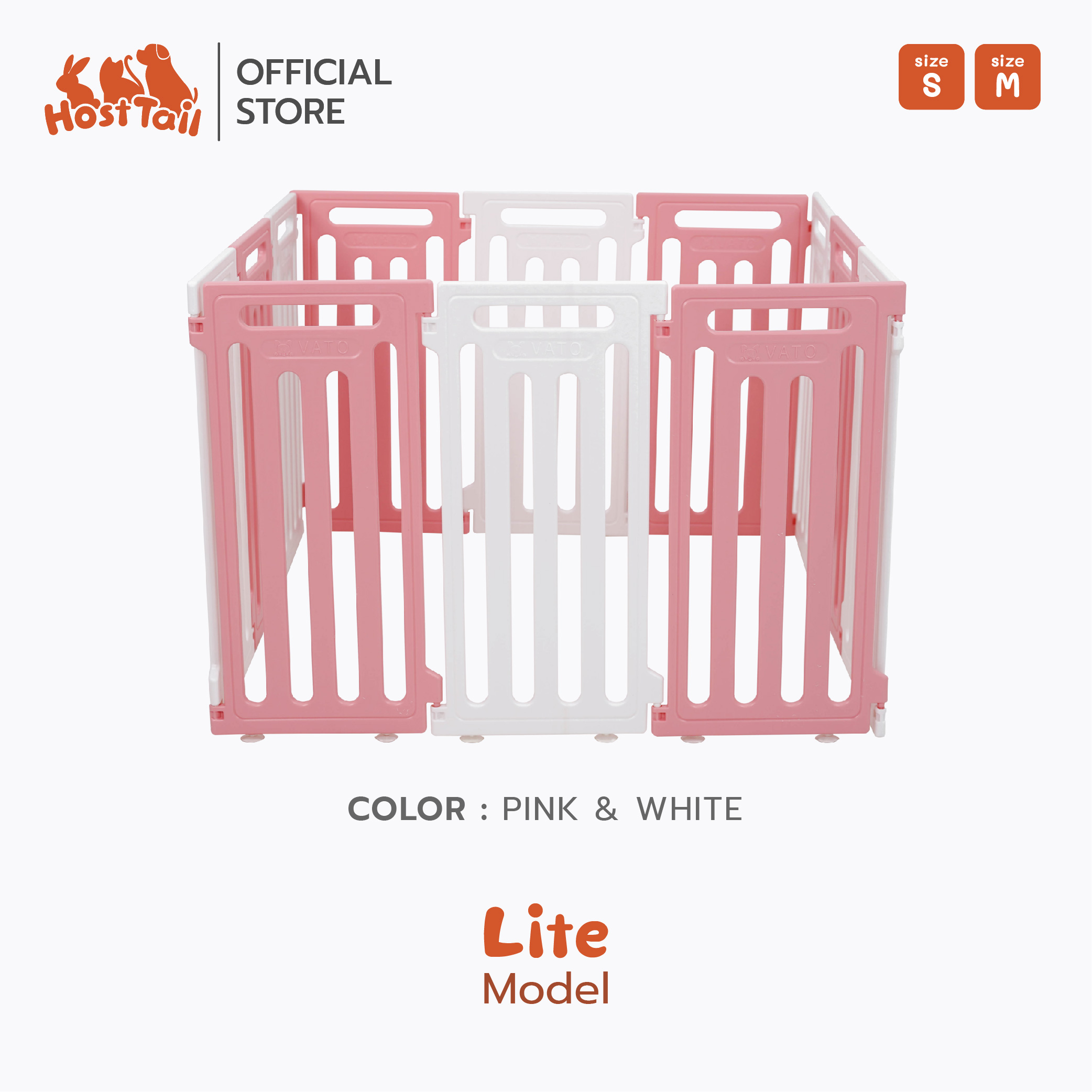 HOSTTAIL คอกสุนัข รุ่น LITE คอกพลาสติก แบบไม่มีประตู คอกกั้นหมา แมว คอกกระต่าย ราคา 1,390 บาท*ส่งฟรี