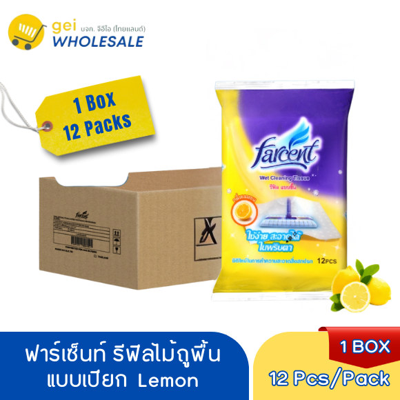 Farcent Wet Cleaning Tissue 12 Pcs - Farcent ทิชชู่เปียกทำความสะอาดพื้น รวมกลิ่นได้ ยกลัง 12 Pcs (W706) ราคา 1,020 บาท*ส่งฟรี