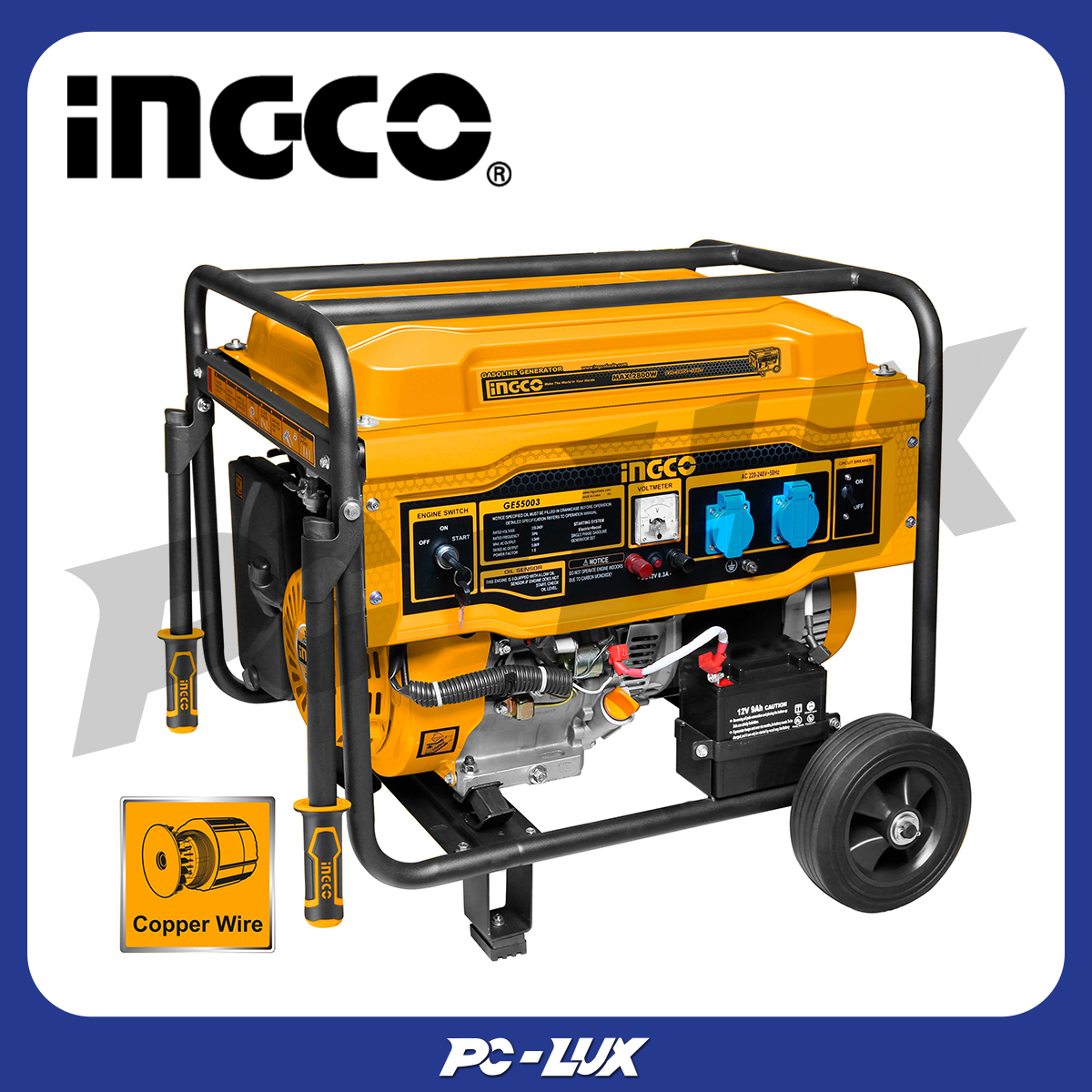 INGCO เครื่องปั่นไฟ 5500W GE55003 ราคา 24,510 บาท*ส่งฟรี