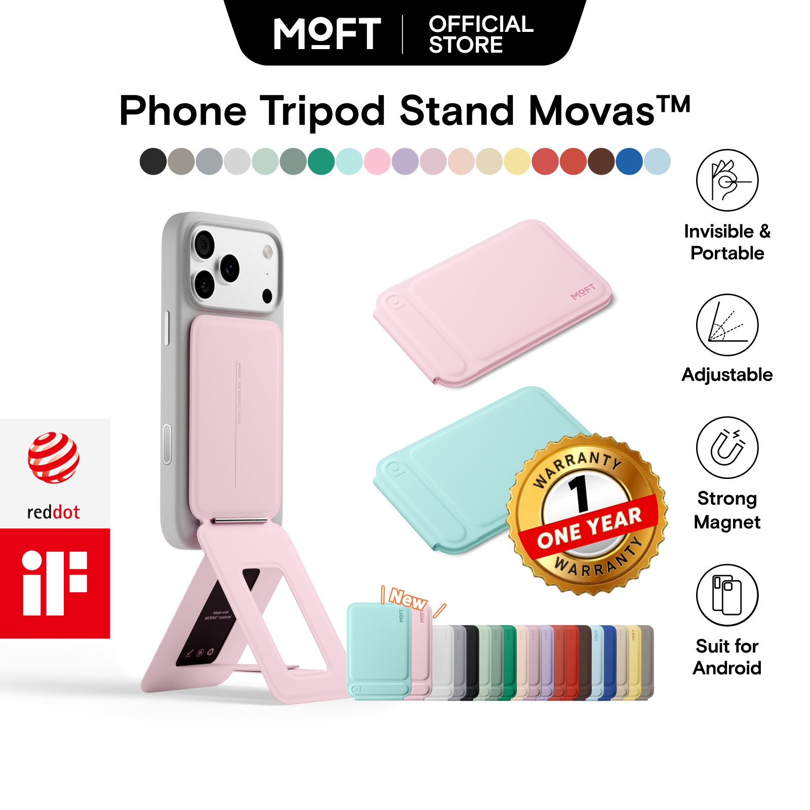 MOFT Snap Invisible Phone Tripod Stand MOVAS™ (Magnetic Compatible)