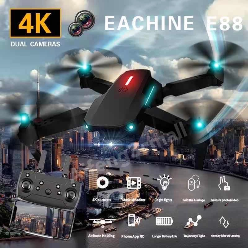 ภาพหน้าปกสินค้าพร้อมส่ง โดรนบังคับวิทยุ  Drone E88 Double camera ถ่ายภาพ บินนิ่ง ถ่ายวีดีโอชัด