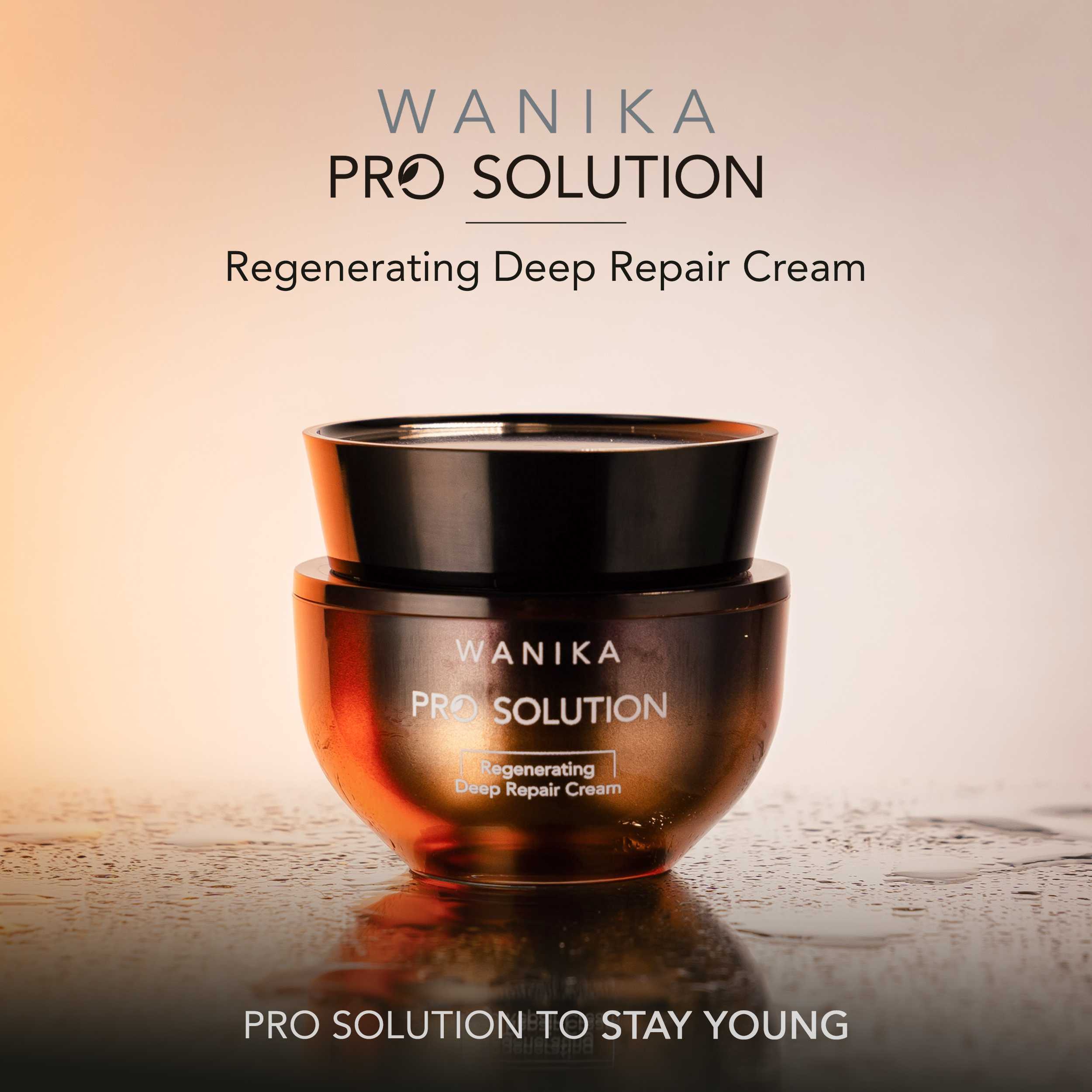 Wanika Pro Solution Regenerating Deep Repair Cream 30 g วานิก้า โปรโซลูชัน ครีม ฟื้่นฟูผิวอิ่มฟูนุ่ม ลดเลือนริ้วรอย ลดตีนกา ผิวอ่อนเยาว์ ราคา 1,290 บาท*ส่งฟรี