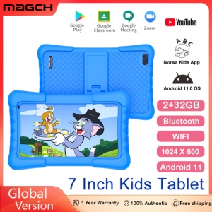 สินค้า MAGCH T7แท็บเล็ตสำหรับเด็ก App สำหรับเด็กติดตั้งล่วงหน้าโปรเซสเซอร์ Quad Core RAM 32GB ขนาด7นิ้ว ROM 32GB แอนดรอยด์11 1.8GHz จอแสดงผล IPS HD WiFi เคสocal