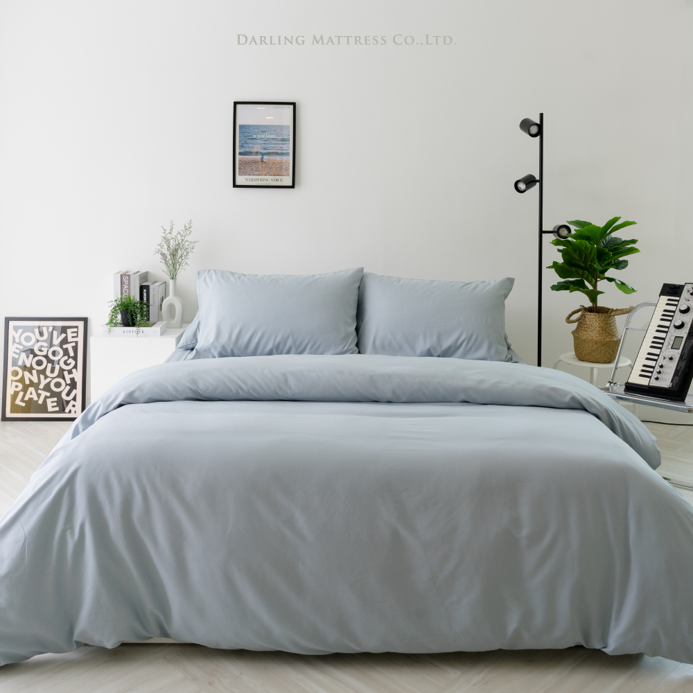 Darling Mattress ที่นอนดาร์ลิ่ง ชุดผ้าปูและผ้านวม รุ่น NANOTECH สีเพิร์ลบลู (Pearl Blue NANOTECH Bedsheet and Blanket Set) ราคา 1,490 บาท*ส่งฟรี