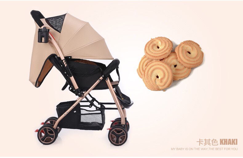 รถเข็นเด็ก Baby Stroller เข็นหน้า-หลังได้ ปรับได้ 3 ระดับ EXCEED รุ่น-808Q ( BST003 ) มี 2 สี แดง/กากี