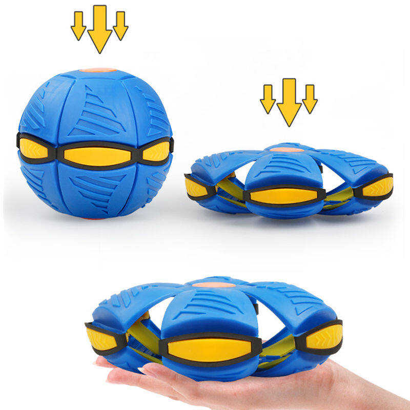 มุมมองเพิ่มเติมของสินค้า 【bingbin】Flying UFO Ball ลูกบอลจานบินวิเศษ กีฬากลางแจ้ง ลูกบอลแบน ลูกบอลเด้งผิดรูป ของเล่นบีบอัด