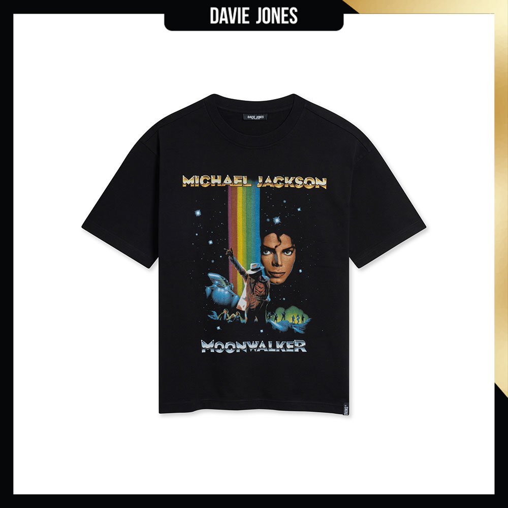 DAVIE JONES เสื้อยืด พิมพ์ลาย Graphic Oversized Extra Fit T-Shirt TB0465 สีดำ ราคา 545 บาท*ส่งฟรี