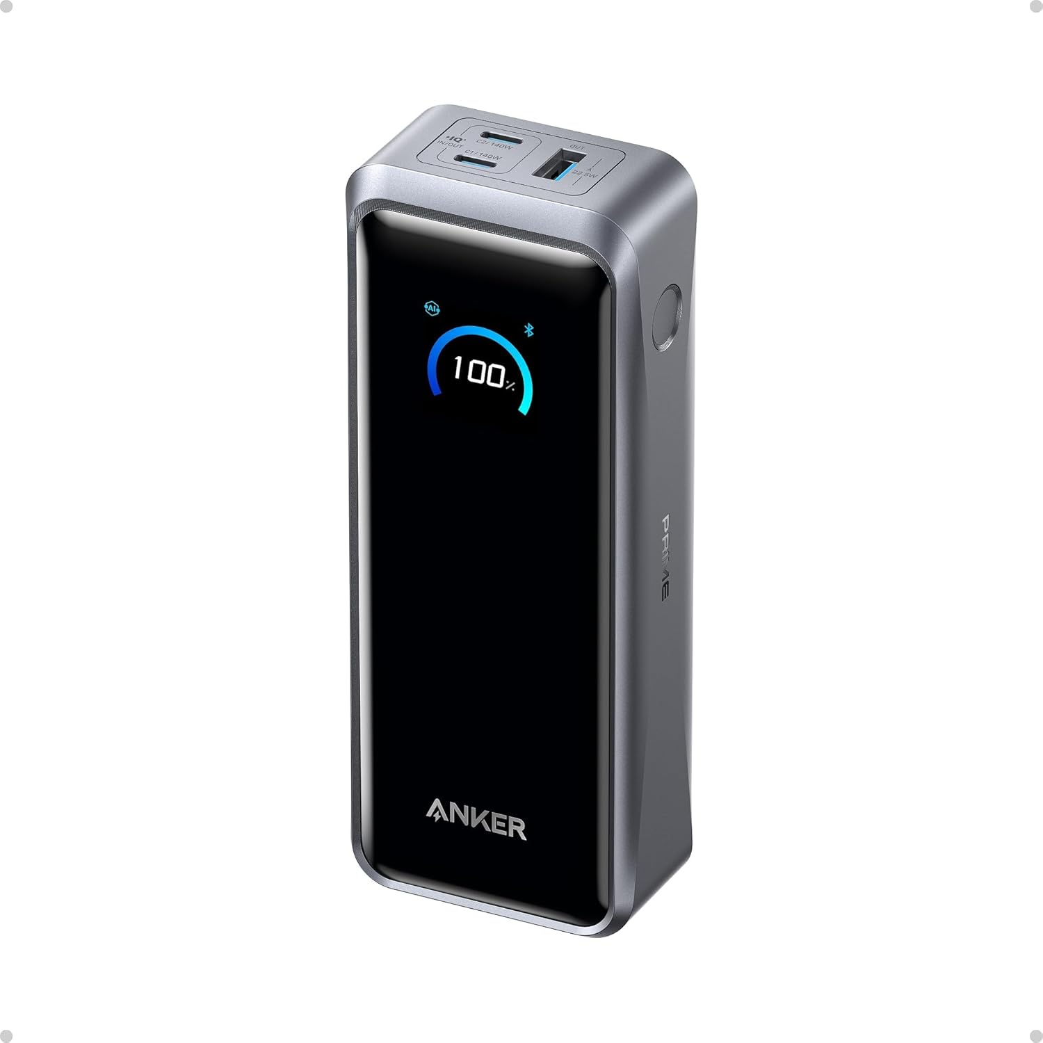Anker Prime Power Bank, 26,250Mah 300W Fast Charging | 3-Port Portable Charger, Two-Way Charging, Tsa Approved, App Control, for Macbook, iPhone 17 / 16 Series (Base Not Included) ราคา 4,990 บาท*ส่งฟรี