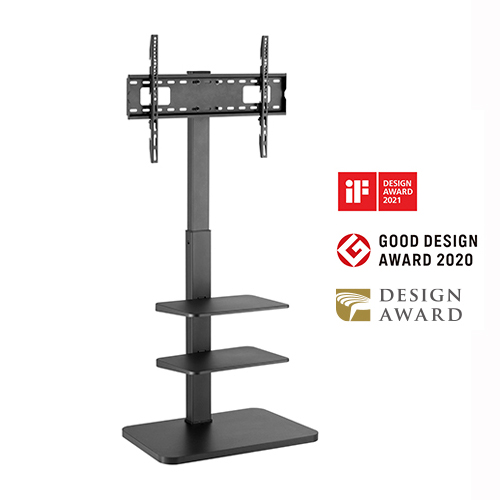 ENIX F8600 series TV stand 37"-75" Home Use TV Floor Stand with Double shelves, max VESA 600x400mm., Weight Capacity hrc≤40 Kg., (no wheel) ราคา 7,990 บาท*ส่งฟรี