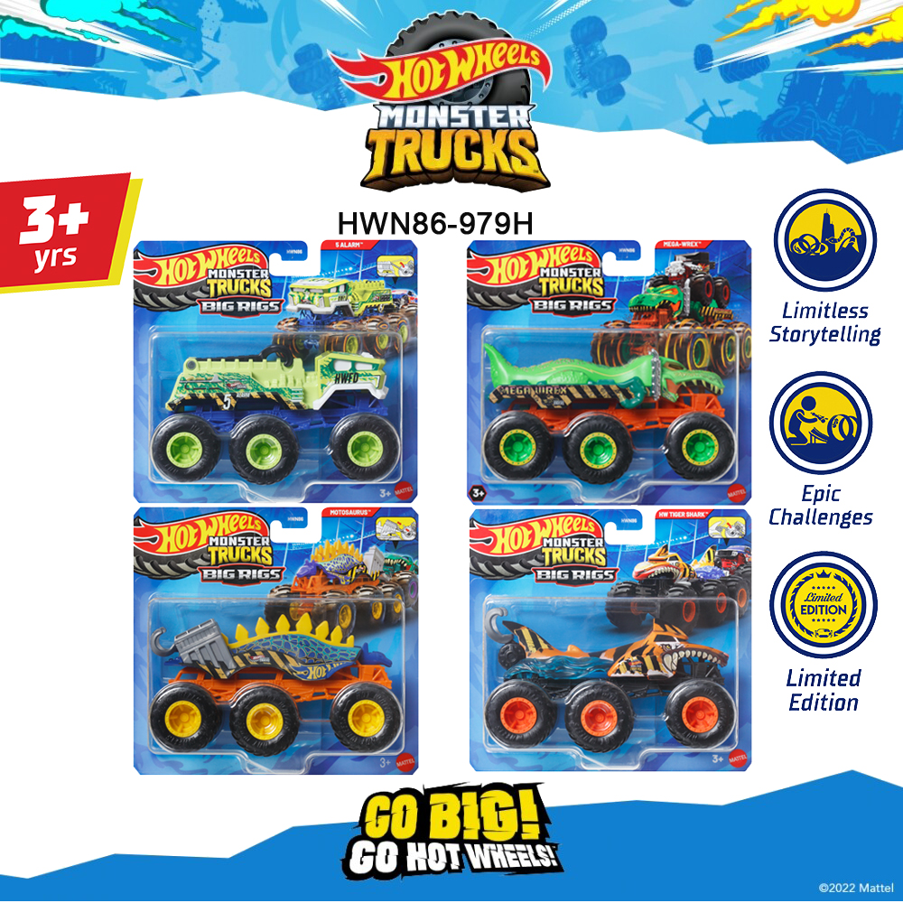 Hot Wheels Monster Trucks Big Rigs Tow Truck Hot Wheels Monster Trucks Assorted Models Hwn86 (979H) Th ราคา 590 บาท*ส่งฟรี