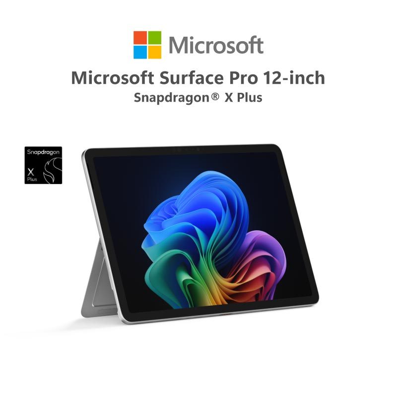 Surface Pro 12-Inch Snapdragon X Plus/16Gb/256Gb Platinum / Windows 11 Home ราคา 39,900 บาท*ส่งฟรี