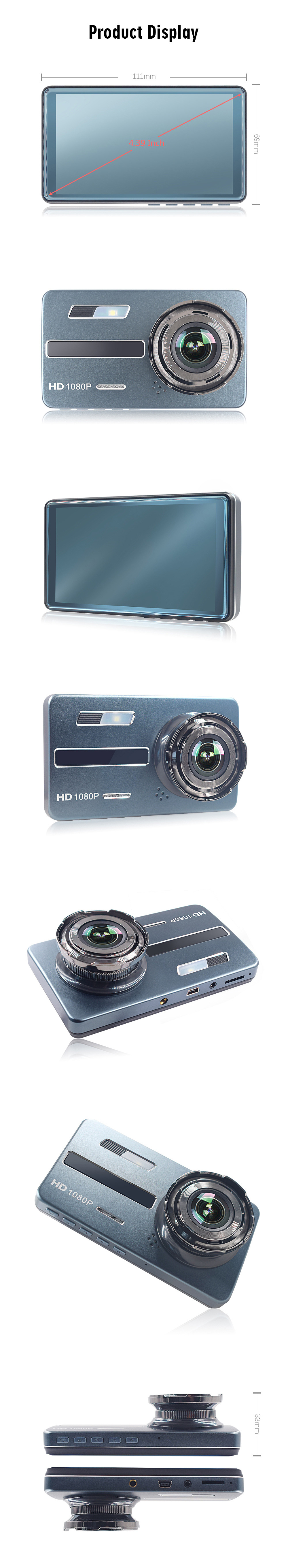 ภาพประกอบของ 【หน้าจอสัมผัส】กล้องติดรถยนต์ 2กล้องหน้า-หลัง  Car Camera 1080P กล้องถอยหลัง เมนูภาษาไทย การตรวจสอบที่จอดรถ เครื่องบันทึกการขับขี่ กล้องหน้ารถ