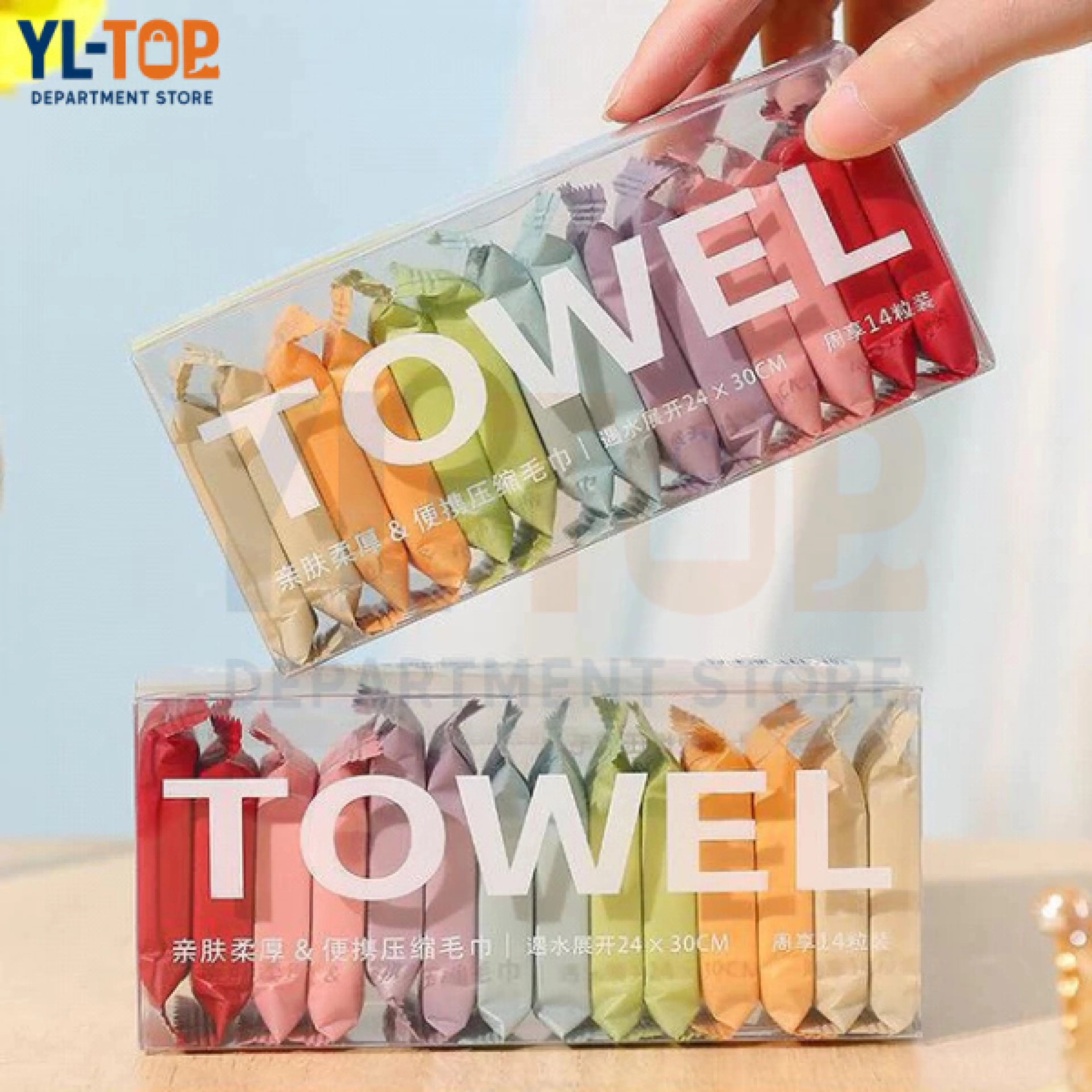 7/14 Disposable Towels - Compressed, Portable, Travel/Outdoor Wet, Non-Woven, Facial Tissue G3101