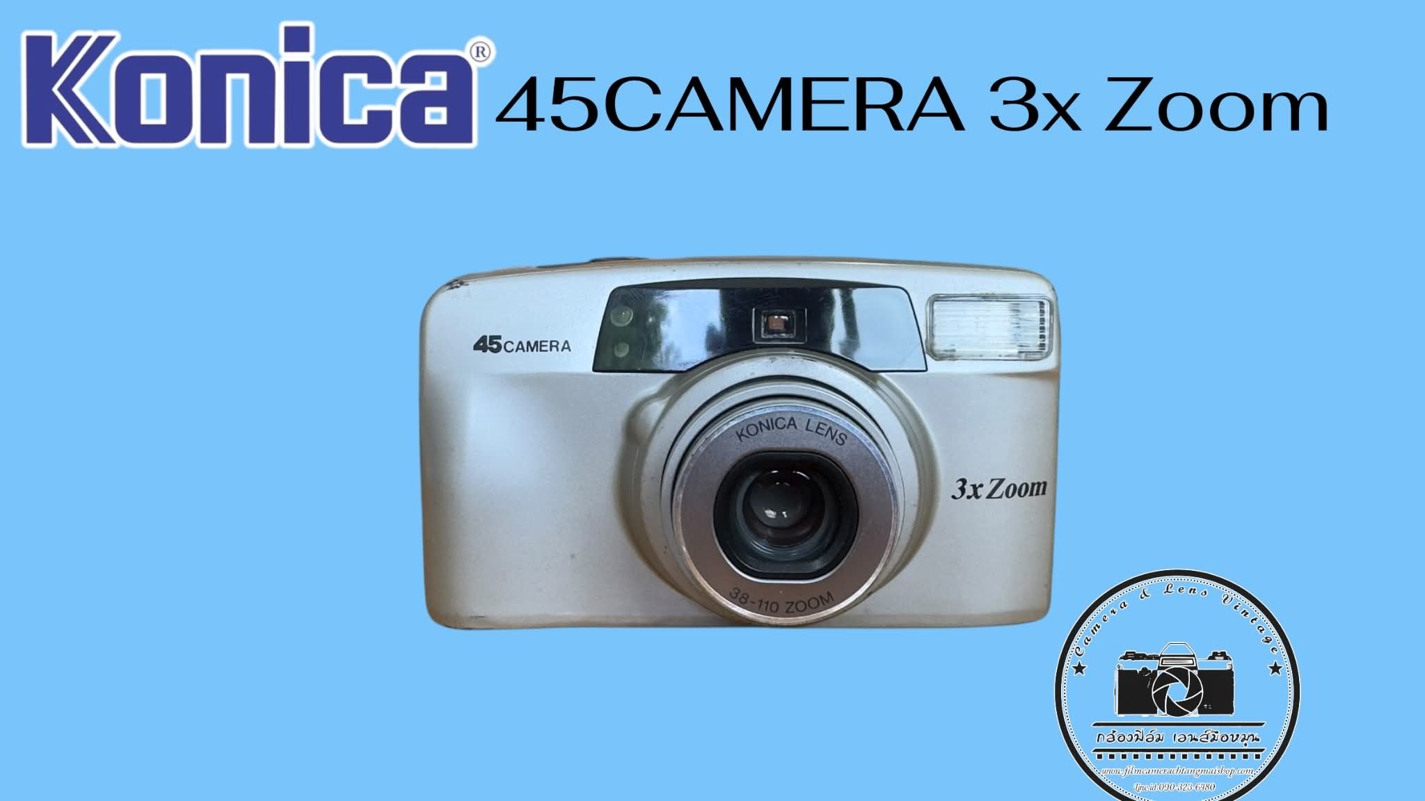Compact Film Camera Konica 45 Camera 3X Zoom ราคา 990 บาท*ส่งฟรี