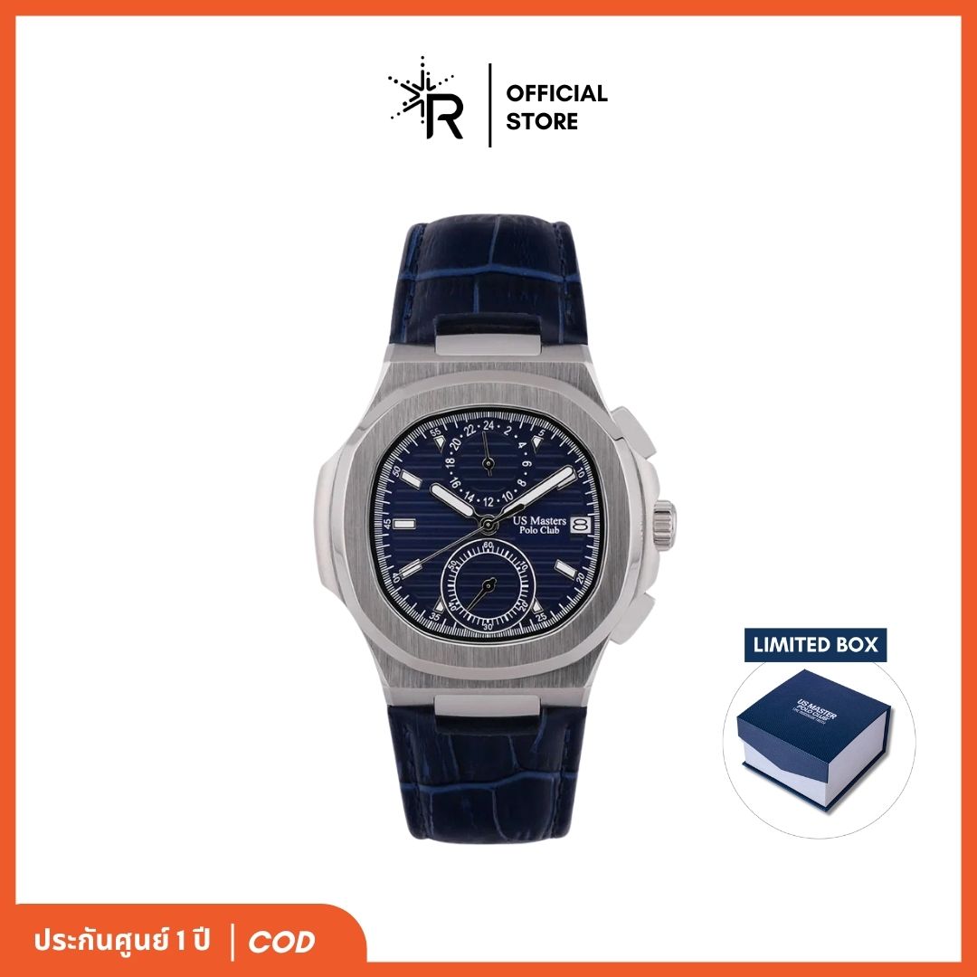 นาฬิกาข้อมือ นาฬิกาผู้หญิง-ผู้ชาย สายหนังแท้ มีประกัน1ปี EMPIRE SPORTY LT DATE แบรนด์ ยูเอสมาสเตอร์ โปโลคลับ USM-DD03 ราคา 2,605 บาท*ส่งฟรี