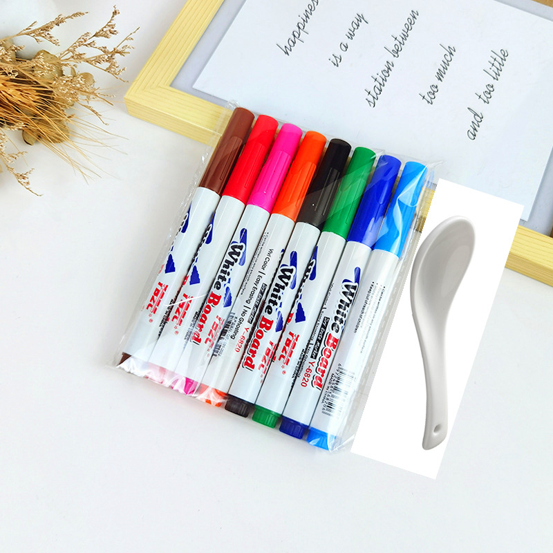 ปากกาลอยน้ำ ปากกามาร์กเกอร์ ของเล่นวาดรูป วาดภาพระบายสีน้ํา 8/12 สี ลอยน้ําได้ เมจิก หลากสี