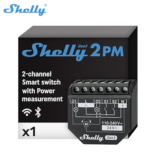 Shelly 2PM Gen3 Smart Switch 2 Channels Wi-Fi Operated Cover roller Control 16 А total current automate Adjust Position Roller ราคา 976 บาท*ส่งฟรี