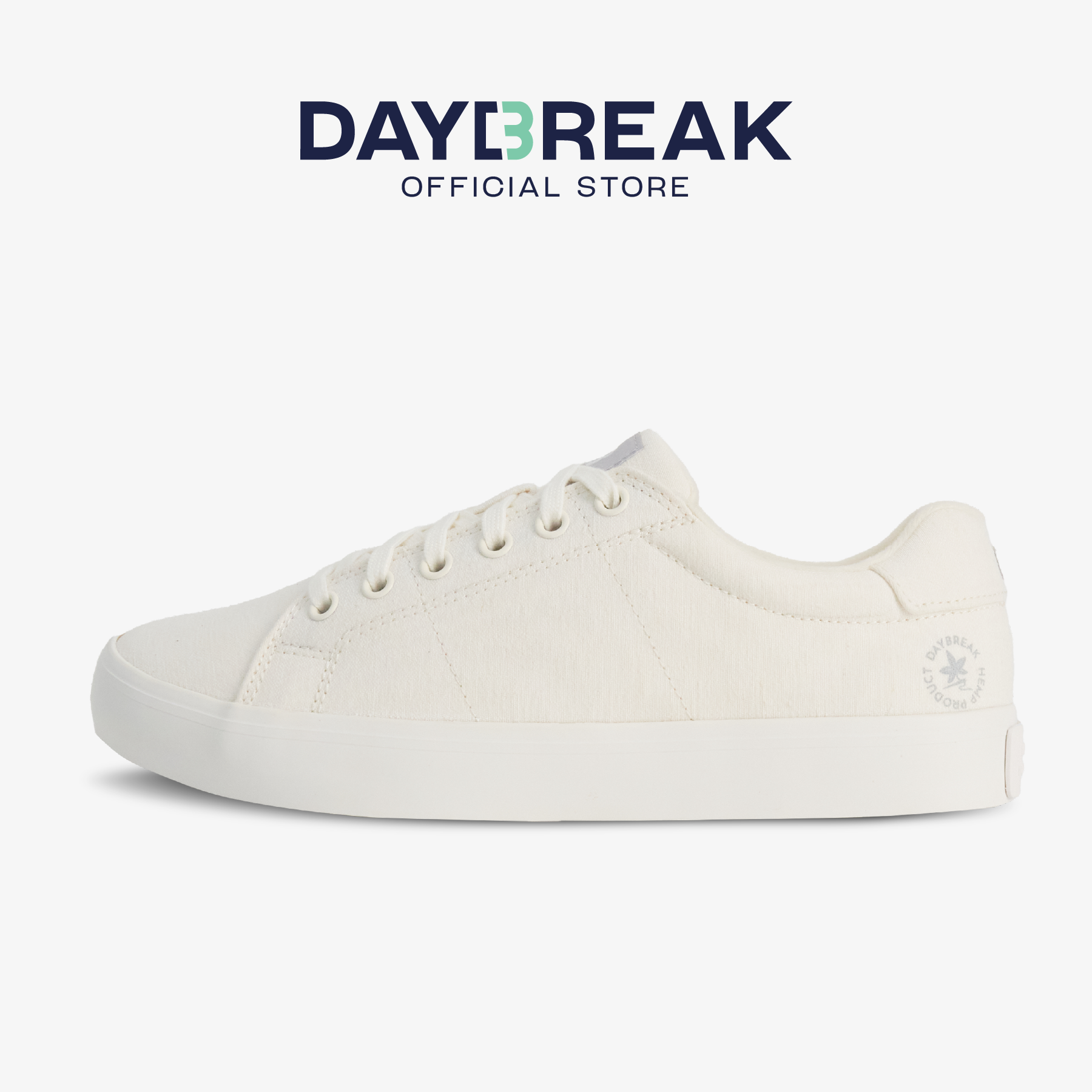 [Easy E-Receipt] DAYBREAK Canas รองเท้าผ้าใบเส้นใยกัญชง ลดกลิ่นอับ สีขาว ผู้ชาย ผู้หญิง ราคา 2,200 บาท*ส่งฟรี