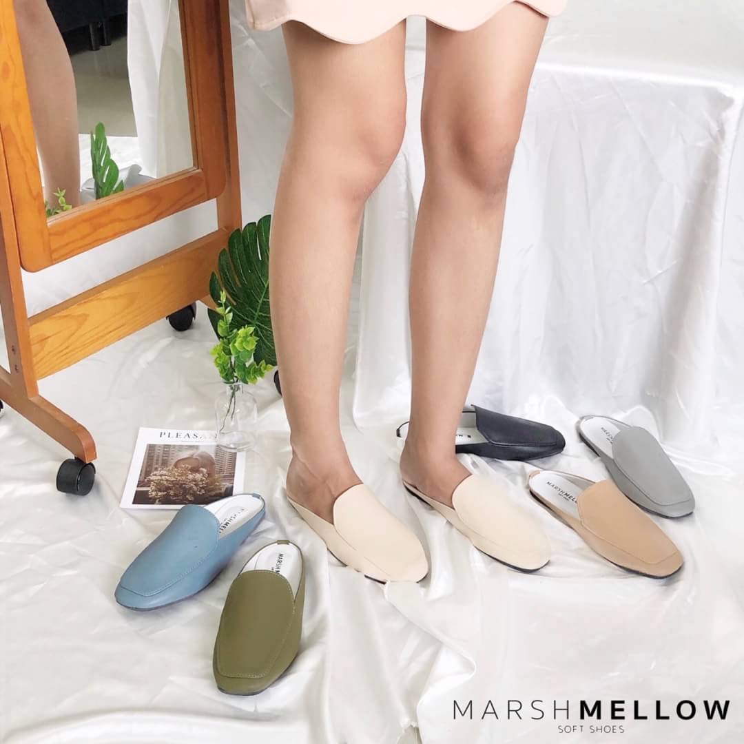 รองเท้าเปิดส้นโลฟเฟอร์ รองเท้าแตะเปิดส้น รองเท้า MarshMellow (Pss003)