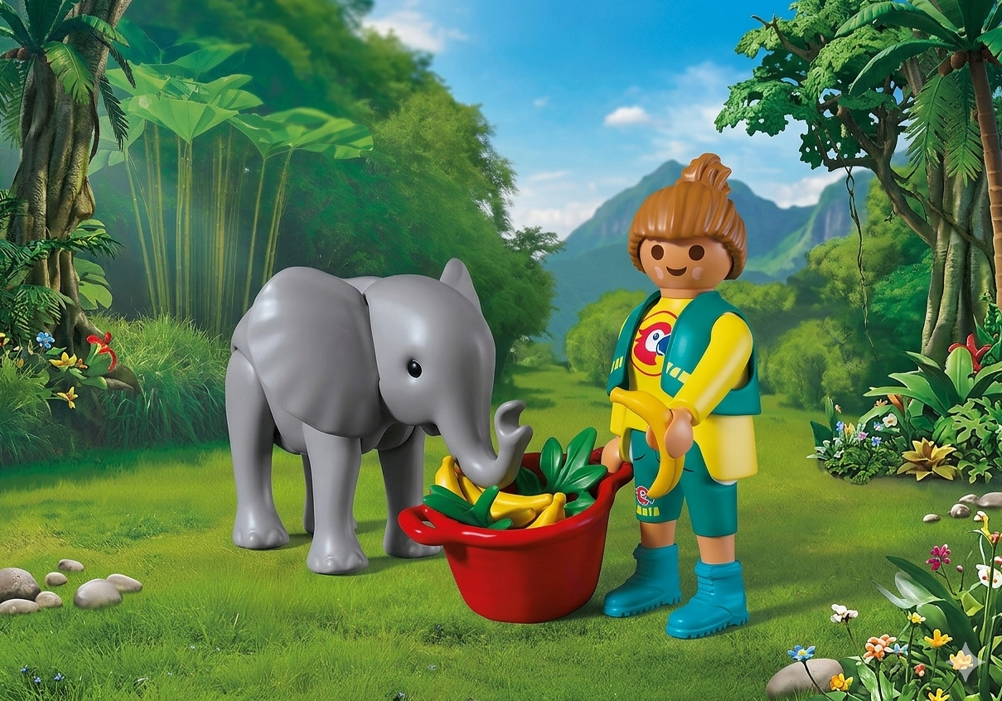 Playmobil 72092 Zoo: Baby Elephant and Zookeeper Zoo, Baby Elephant and Caretaker ราคา 550 บาท*ส่งฟรี