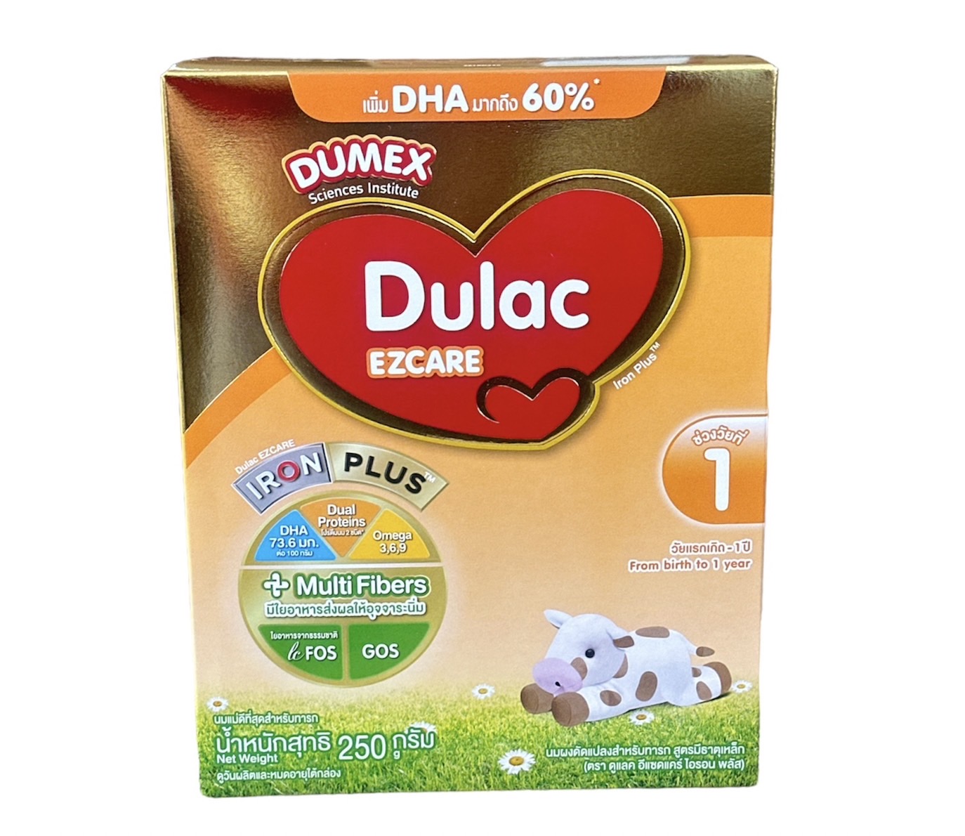 Dulac Ezcare ดูแลค อีแซคแคร์ นมผงดัดแปลงสำหรับทารก(ช่วงวัยที่1) ขนาด 250 กรัม 1 กล่อง