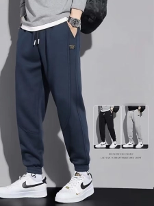 สินค้า #034#L-5XL#กางเกงขายาวผู้ชายกางเกงลำลองทรงขาจั้มผ้ายืดใส่สบายเนื้อผ้าระบายอากาสได้ดี