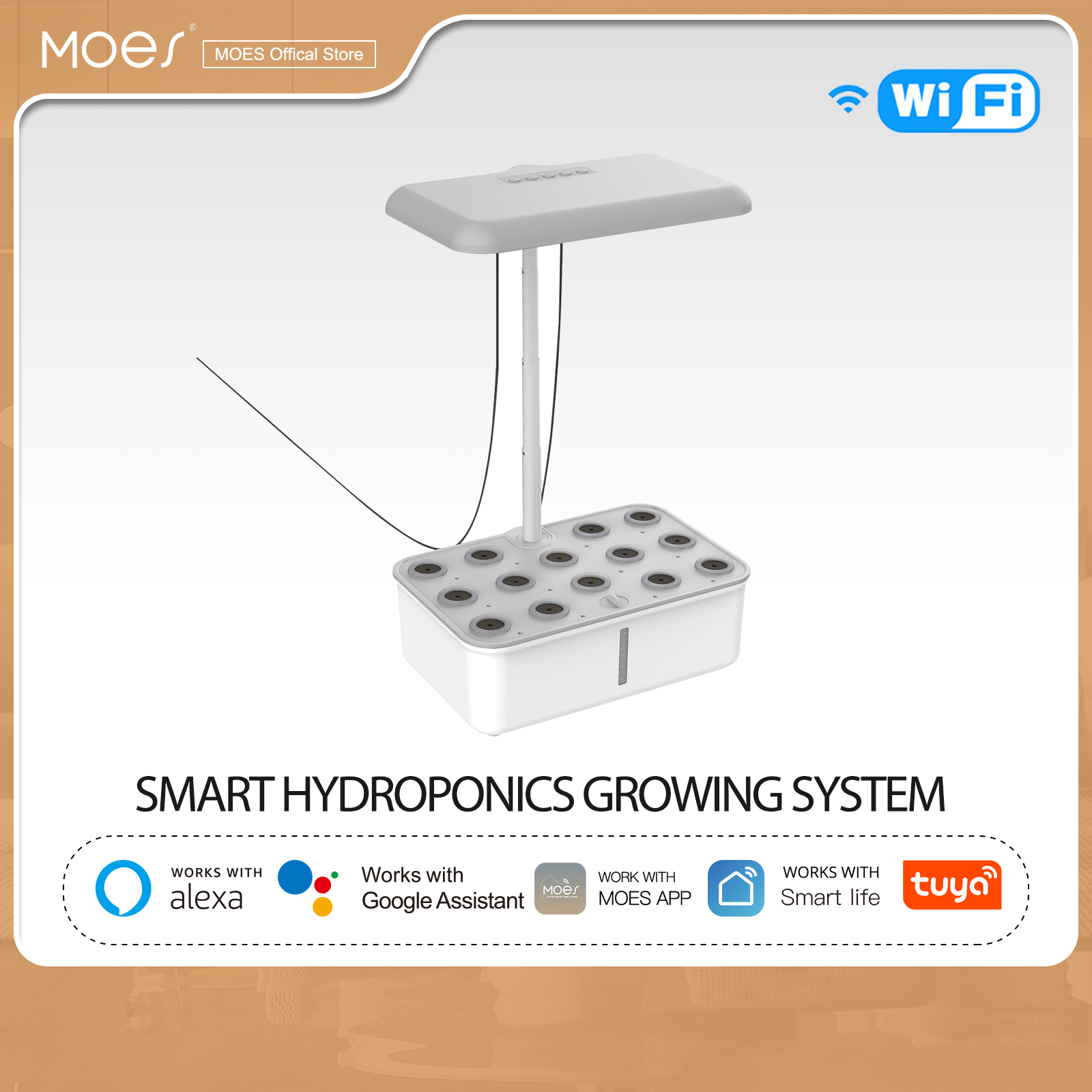 MOES Tuya Smart Plant Growth Machine Garden Hydroponics Growing System Indoor Herb Timing LED Grow Lights for Home Flower Pots ราคา 3,178 บาท*ส่งฟรี