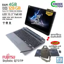ภาพขนาดย่อของสินค้าโน๊ตบุ๊ค/แท็บเล็ต 2 in 1 Fu Stylistic Q737/P Core i5-7300U RAM 4GB SSD 128GB /HDMI /WiFi /Blth /จอ 13.3 LED Full-HD ถอดจอได้ windows tablet Used laptop Refhed computer 2022 มีประกัน By Totalsol