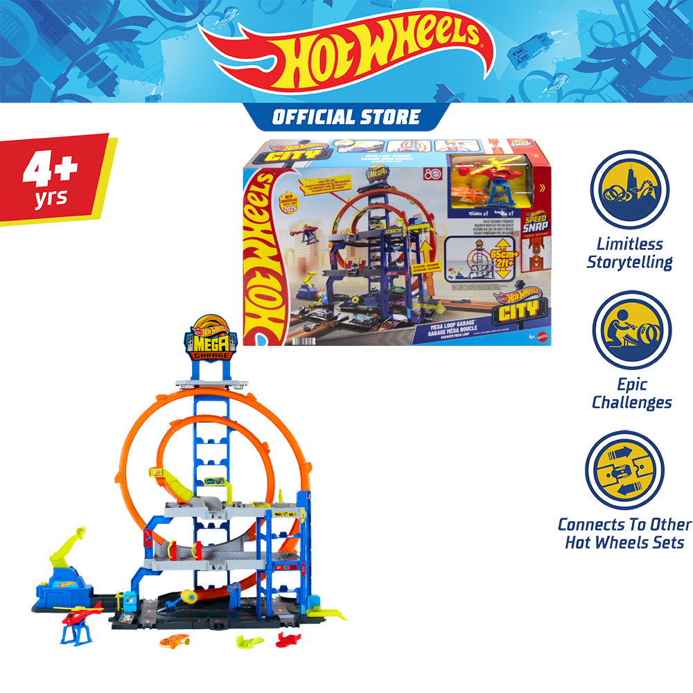Hot Wheels Mega Loop Garage โรงรถฮอตวีลส์รางตีลังกายักษ์ JBM74 VN ราคา 3,055 บาท*ส่งฟรี