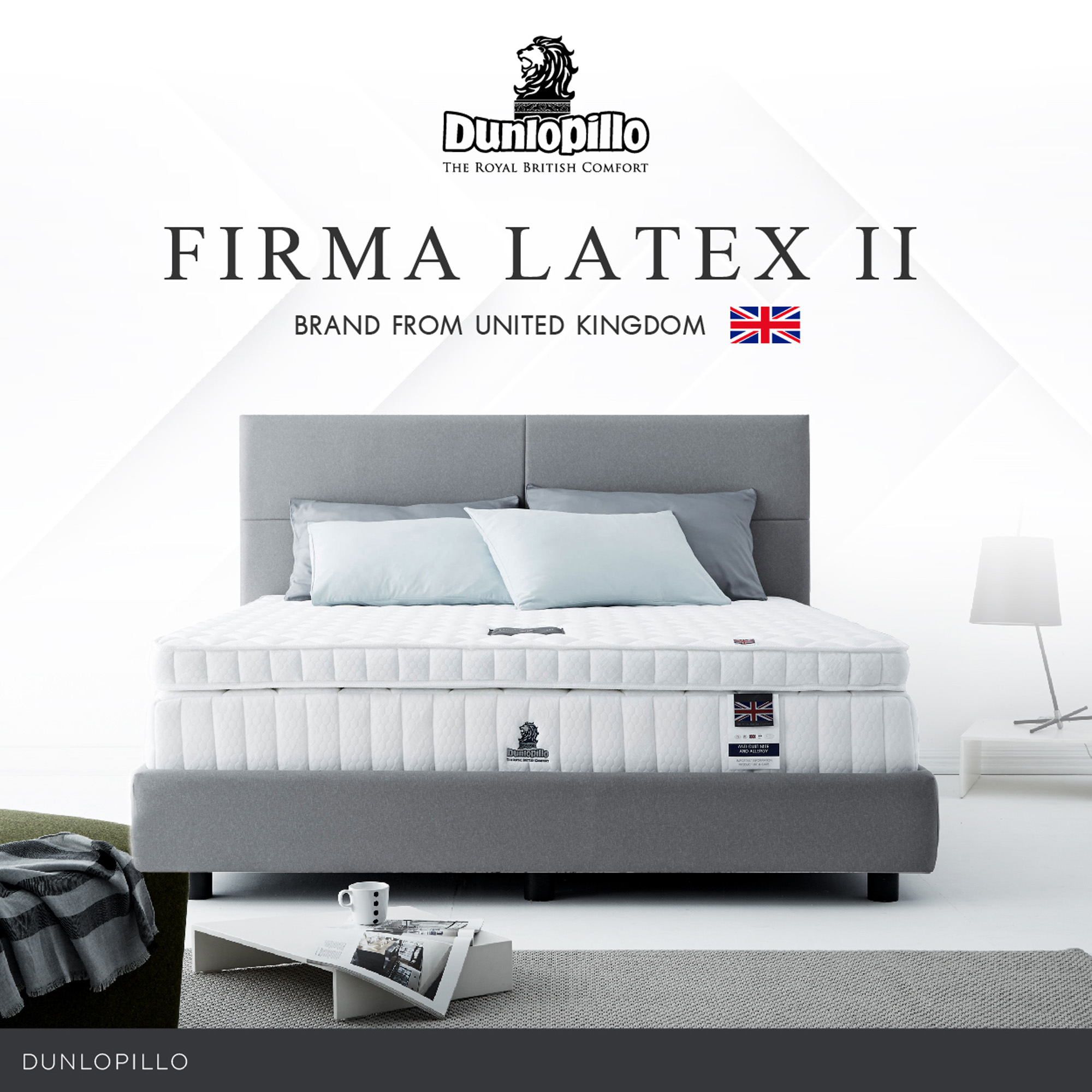 Dunlopillo Topper ที่นอนยางพารา รุ่น Firma Latex II ขนาด 6 ฟุต หนา 3นิ้ว Latex Made In Belgium (Topper ที่นอนยางพารา ท็อปเปอร์ ที่นอนปิคนิค ฟูก) ราคา 4,240 บาท*ส่งฟรี