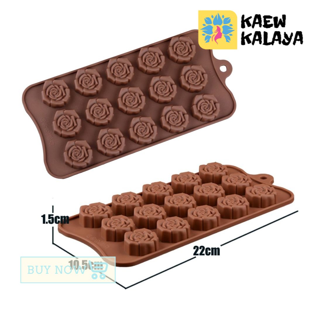 Freshyware แม่พิมพ์ซิลิโคน พิมพ์วุ้น ถาดน้ำแข็ง ทำ chocolate food grade ชุด กุหลาบ แห่งรัก Rose of Love (Multicolor) พิมพ์ขนมเค้ก Silicone mold ดอกไม้ valentine วาเลนไทน์ ราคา 55 บาท*ส่งฟรี