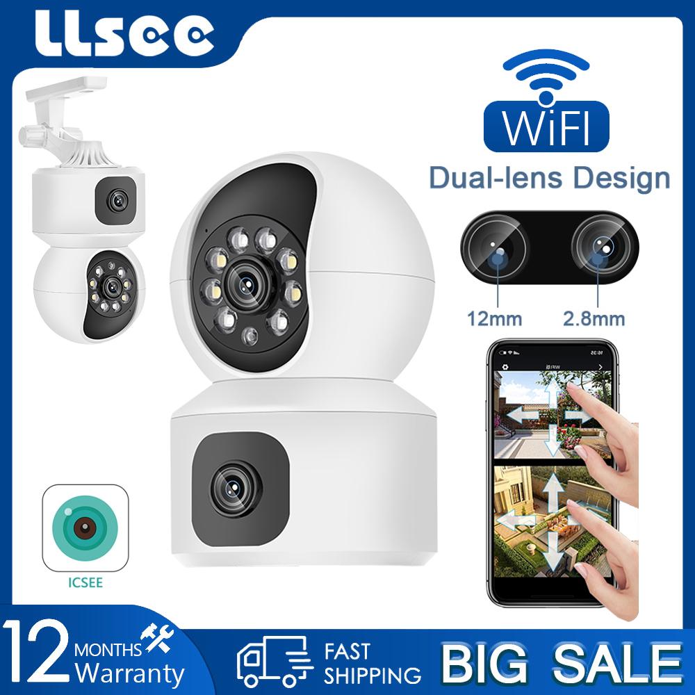 LLSEE, ICSEE, 4MP, CCTV WIFI camera 360, indoor IP security camera mini, two-way call, color night vision, AI mobile tracking ราคา 520 บาท*ส่งฟรี