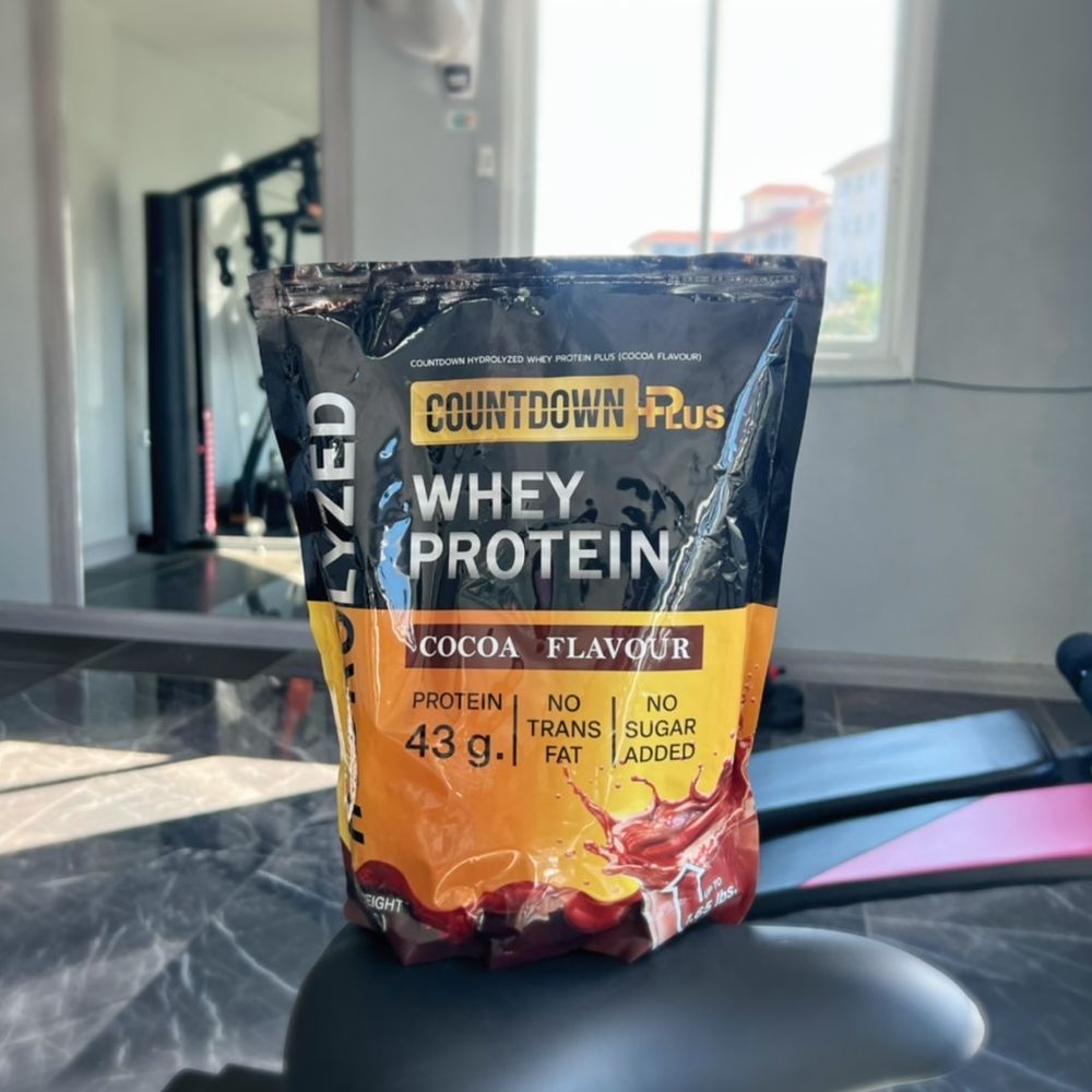 Countdown Whey Protein Hydrolyzed cocoa flavor high protein 43G. No lactose, allergy to cow's milk can be eaten [750g.] ราคา 999 บาท*ส่งฟรี