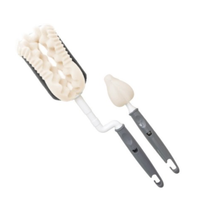 5.Lieto แปรงล้างขวดนมฟองน้ำพรีเมี่ยม + แปรงล้างจุกนม (สีเทา) ราคา 270 บาท*ส่งฟรี