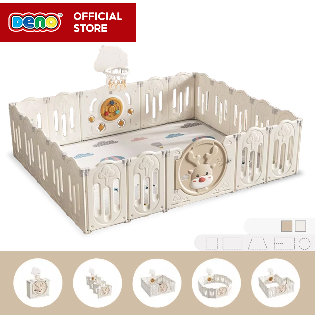 Deno Baby Playpen, Baby Playpen, Baby Barrier, European Standard, Foldable, Adjustable Shape, Ready to Ship. ราคา 1,725 บาท*ส่งฟรี