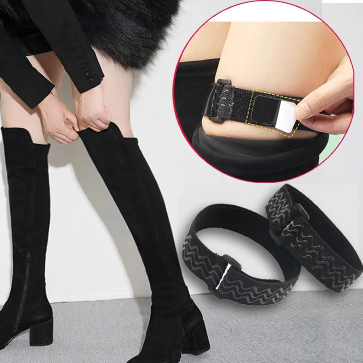 non slip thigh high boots