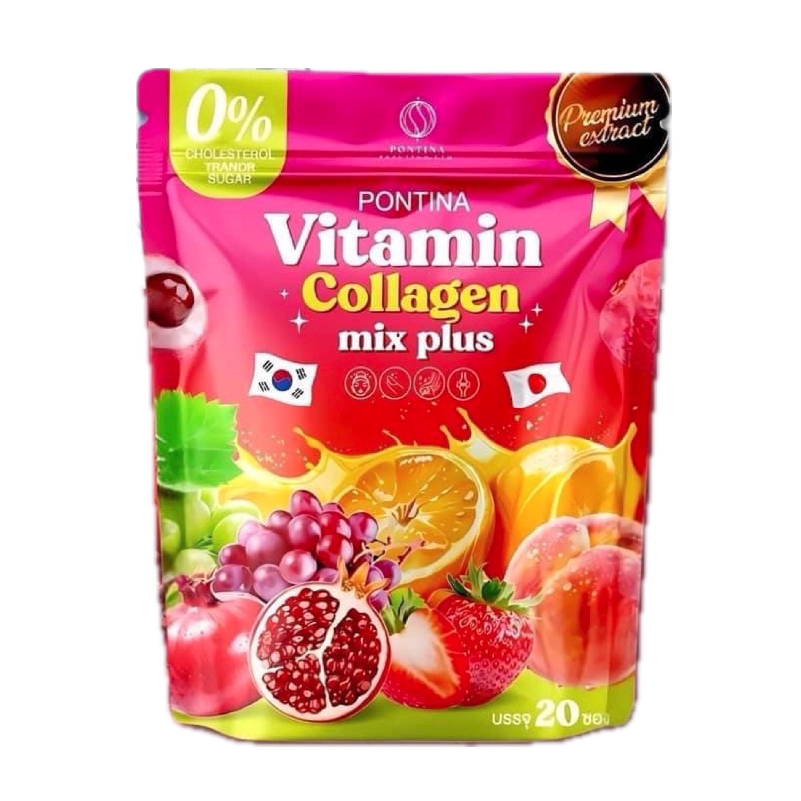 Pontina Vitamin Collagen Mix Plus (1 pack of 20 sachets) ราคา 142 บาท*ส่งฟรี