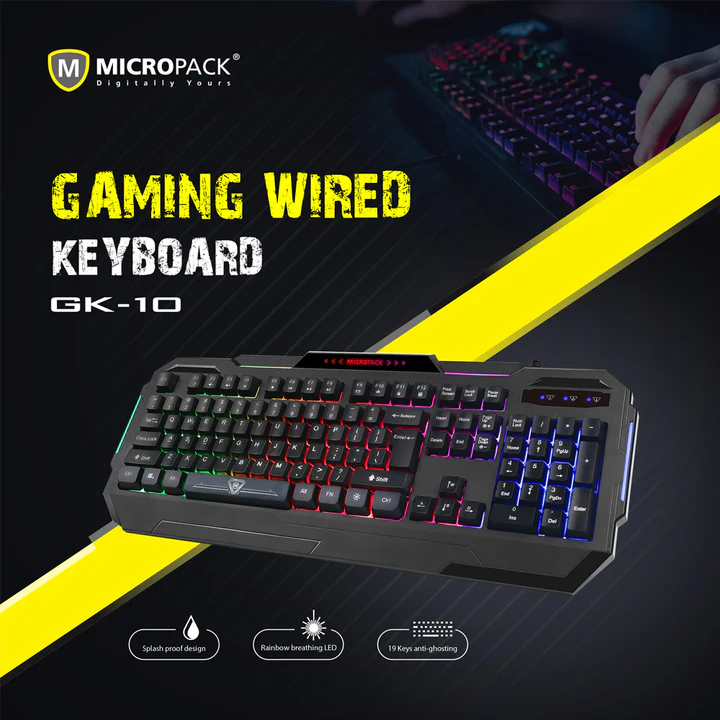 Micropack GK-10 Gaming Keyboard (TH/EN) เกมมิ่งคีย์บอร์ด มีสาย แป้นไทย ...