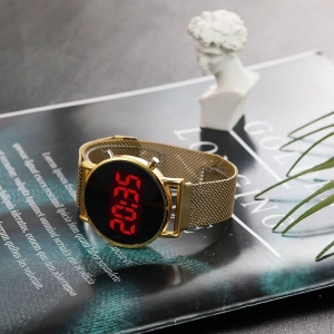 สินค้า นาฬิกาข้อมือสายแม่เหล็ก หน้าจอLED ตัวเลขส่องสว่าง นาฬิกาแฟชั่น เหมาะสำหรัญทุกวัย