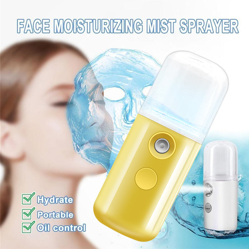 Nano Mist Spray Face Humidifier เครื่องนึ่งบำรุงผิวหน้าแบบชาร์จไฟได้