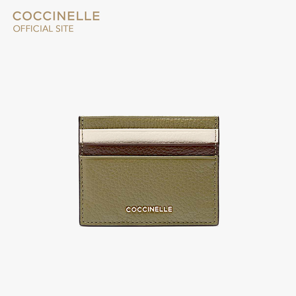 COCCINELLE METALLIC DOCUMENT HOLDER 129501 LAUREL GREEN/LAMBSKIN WHITE/FOND ราคา 2,500 บาท*ส่งฟรี