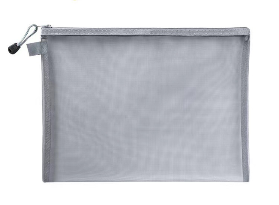 5Pcs Nylon Mesh Pencil Case Transparent Stationery Storage Bag Mesh Pencil Pouch Portable Travel Mesh Cosmetic Bag Toiletry Organizer Bag Student Exam Pencil Pen Bag