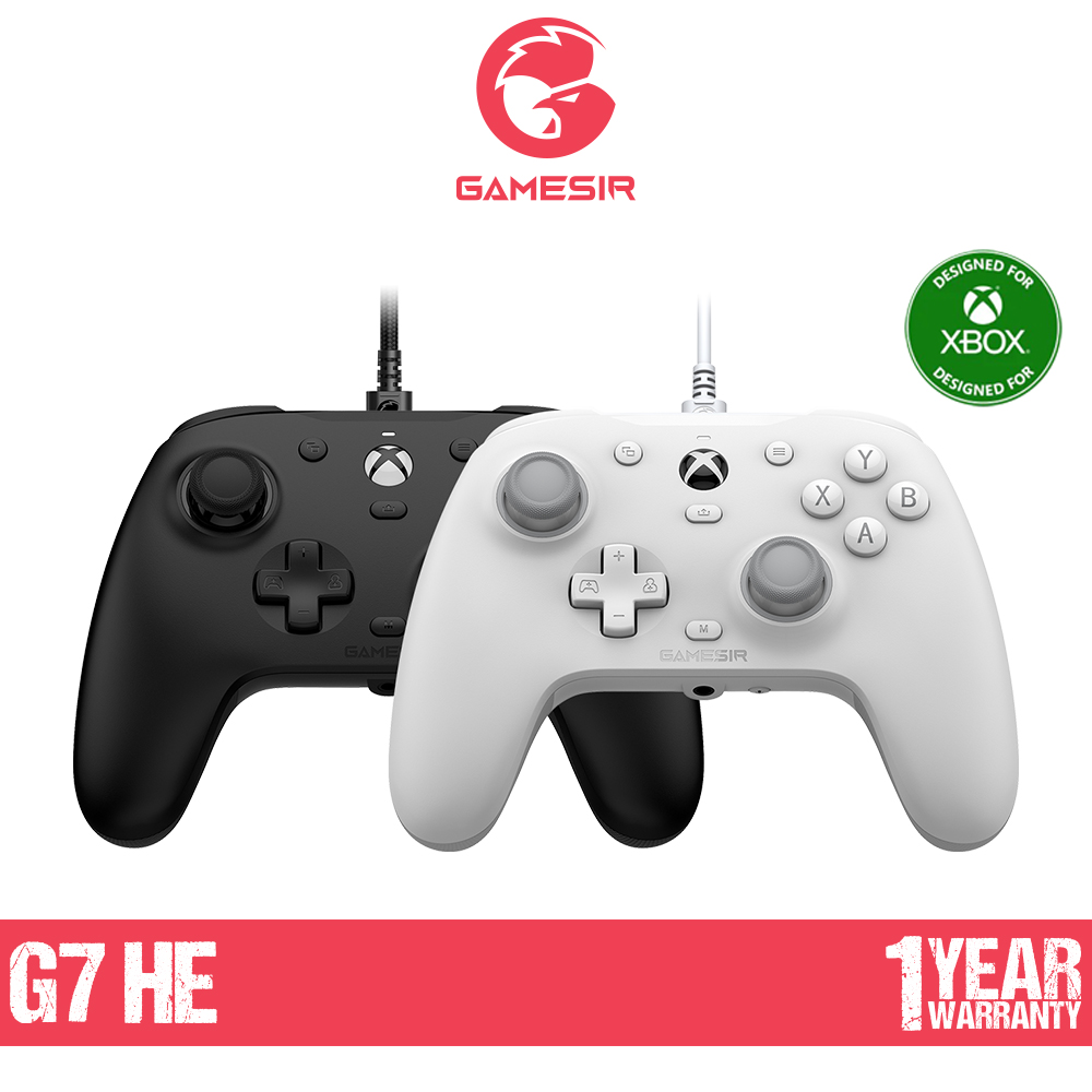 GameSir G7 HE Enhanced Wired Controlle for Xbox จอยเกมมีสายสำหรับ Xbox ปุ่ม Hall Effect GameSir™ ป้องกันจอยดริฟต์ ใช้งานได้นานถึง 5 ล้านรอบ มอเตอร์สั่นสะเทือน 4 ตัว หน้ากากจอยเกมถอดสลับได้ รองรับ AUX 3.5 mm ราคา 1,508 บาท*ส่งฟรี