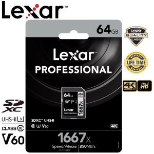 สินค้า Lexar 64GB SDXC Professional 1667x (250MB/s)