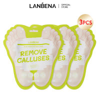 LANBENA มาร์คเท้าวิตามินซี 3 ชิ้น ลอกเซลล์ผิว ขจัดผิวตาย ฟื้นฟูเท้าแตก ลดเชื้อรา ให้ความชุ่มชื้น ของแท้ FOOT MASK