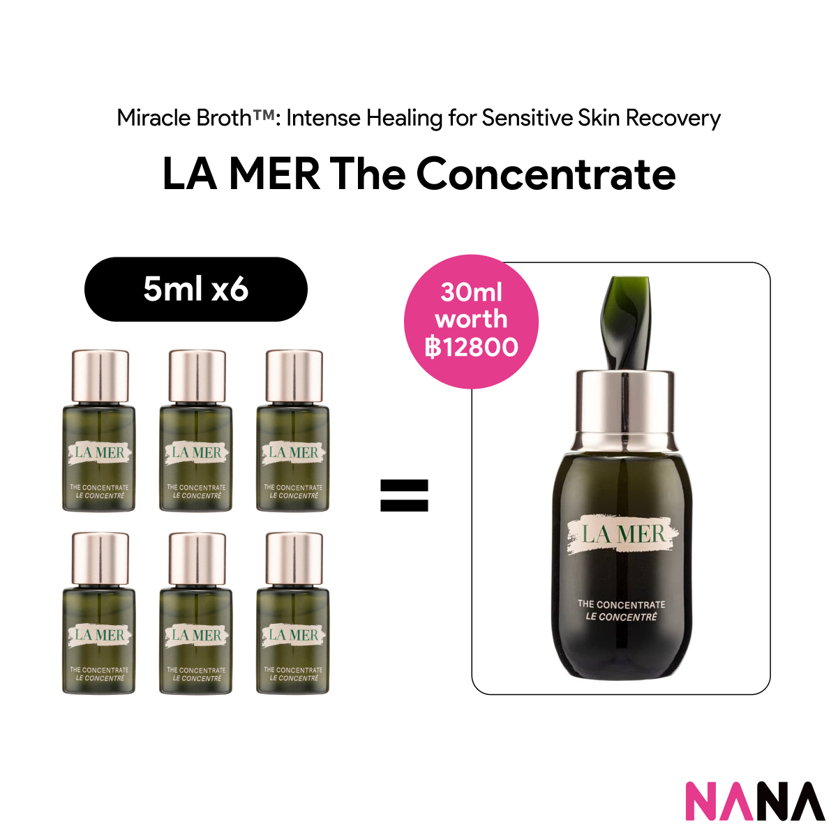 LAMER/LA MER The Concentrate Sample Pack (5ml x 6/3) (ลาแมร์) คอนเซนเทรต LAMER/LA MER, บำรุงผิว, ฟื้นฟูผิว, ตัวอย่างแพ็ค ราคา 2,480 บาท*ส่งฟรี